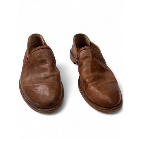 Trask 9  Ali Loafers Brown Leather Italian Sheepskin Handcrafted Women Flats - Picture 3 of 7